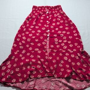 Floral Red Skirt Junior's Size S (3-5)
